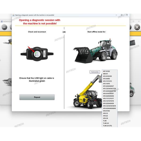 CANfox Interface Deutsch Cable Easy Friendly Engine Diagnostics Tool for Liebherr for Wheelloader/Telehandler with CFC2 laptop