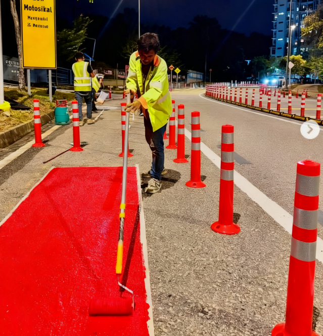 Warning Spring Post PU 750mm Orange Flexible Traffic Bollard Reflective Delineator Post