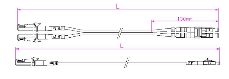 EC-LC Fiber Optic Patch Cord LSZH/PVC SM/MM