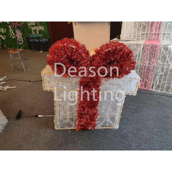 3d Led Christmas Gift Box Motif Light