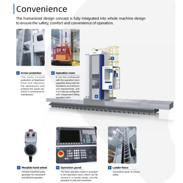 SMTCL Floor Type E-Force Large Spindle Power Large Torque CNC Floor Milling And Boring Machine