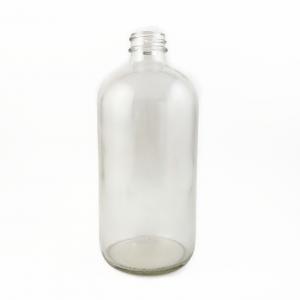 Quality 255g Frosted Glass Boston Round Bottles 28-400 Reusable for sale