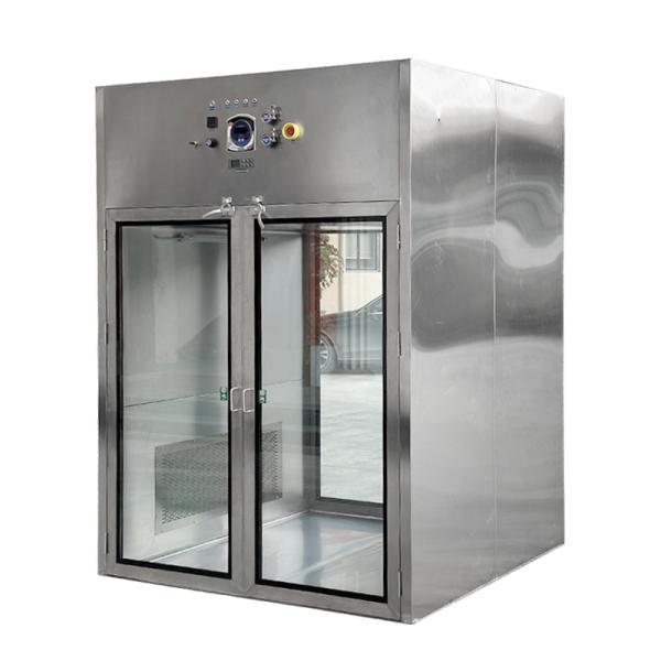 double door pass box cargo access air shower pass box for food processing industry led electronics factories