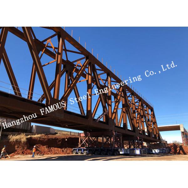 Long Span Galvanized Surface Treatment Steel Truss Bridge Modern Structural Outlooking