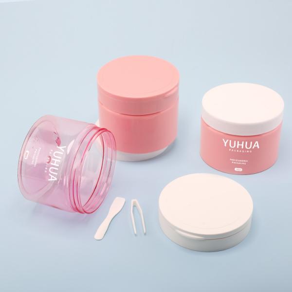 Round Plastic Packaging Jars With Spoon Tweezers 150ml -1000ml