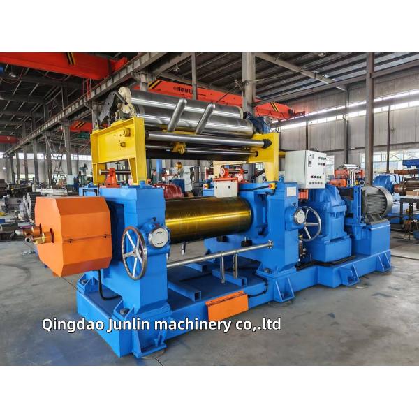Open Type Two Roll Rubber Mixing Mill For Rubber Crusher Customized Voltage