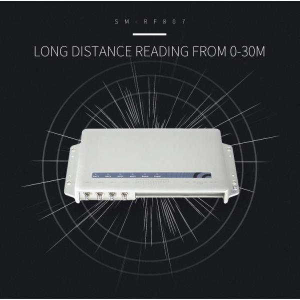 AC Input 100-240V Rfid Card Reader Writer , Rfid Long Distance Reader SM-RF807