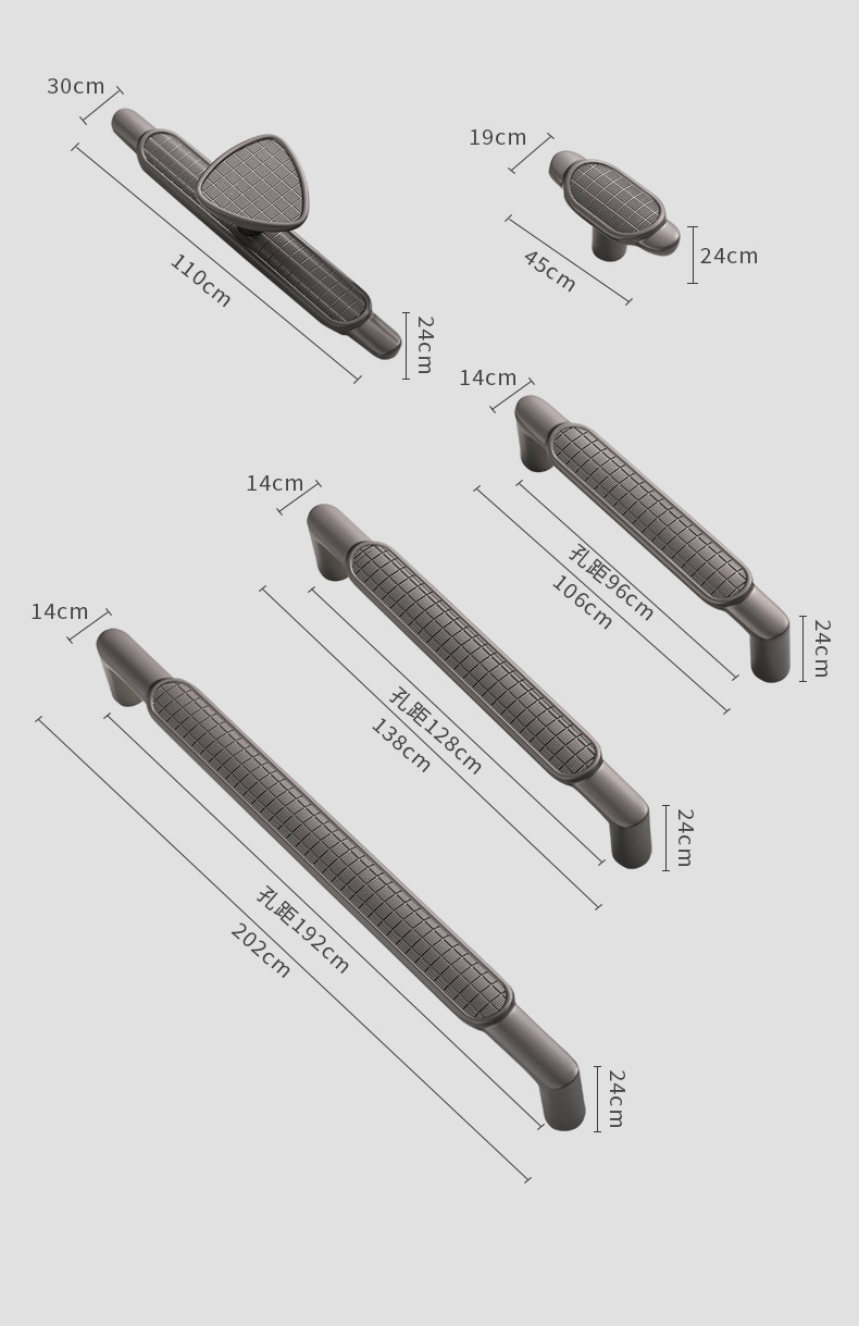 Modern Simple New Chinese Single Double Hole Cabinet Drawer Knobs Wardrobe Handles and Furniture Hardware Accessories