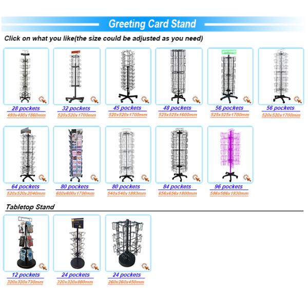 48 Pockets Racks Stands Greeting Cards Postcard Display