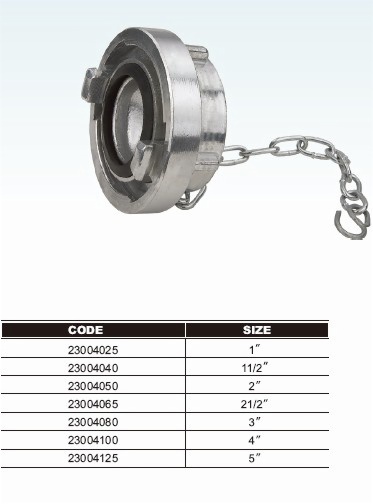 Forging Aluminum Fire Hose Coupling Types dust cap with chaina