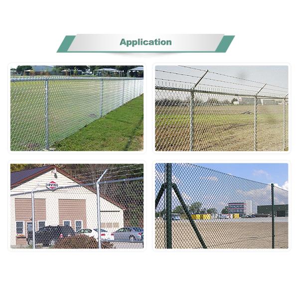 Diamond Pattern Chain Link Security Fence / Durable Hurricane Fence Panels