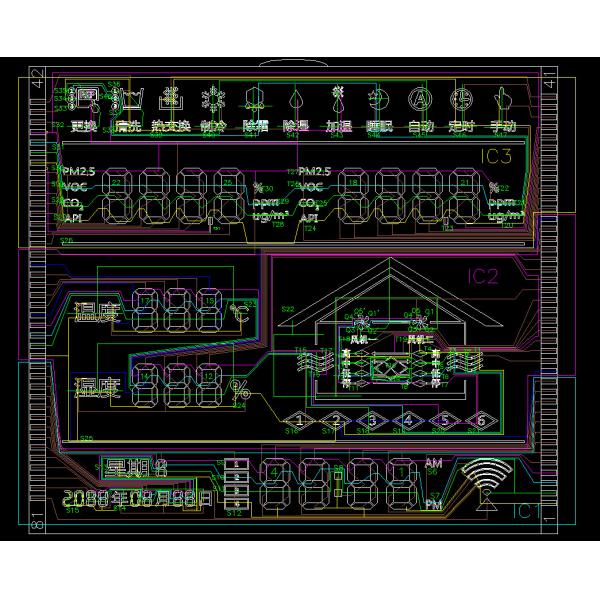 Customized Temperature And Humidity Transmitter BUTTON 7 Segment LCD Module LCD Screen 7 Segment LCD Display