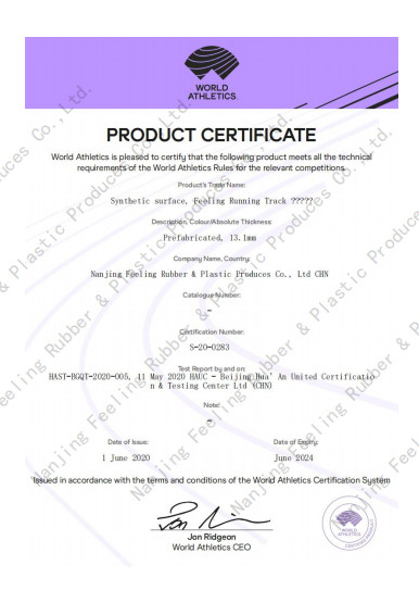 Green Rubber Prefabricated Running Track Roll 13mm IAAF Certificate UV Resistant