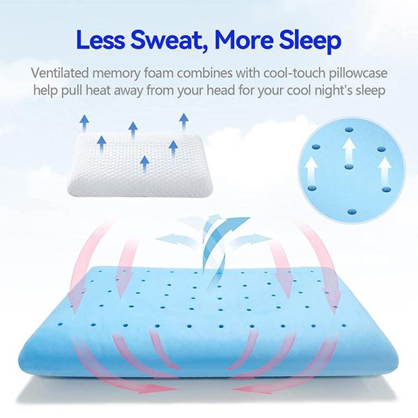 Bedroom Ergonomic Cutting Memory Foam Pillow Adjustable Contour