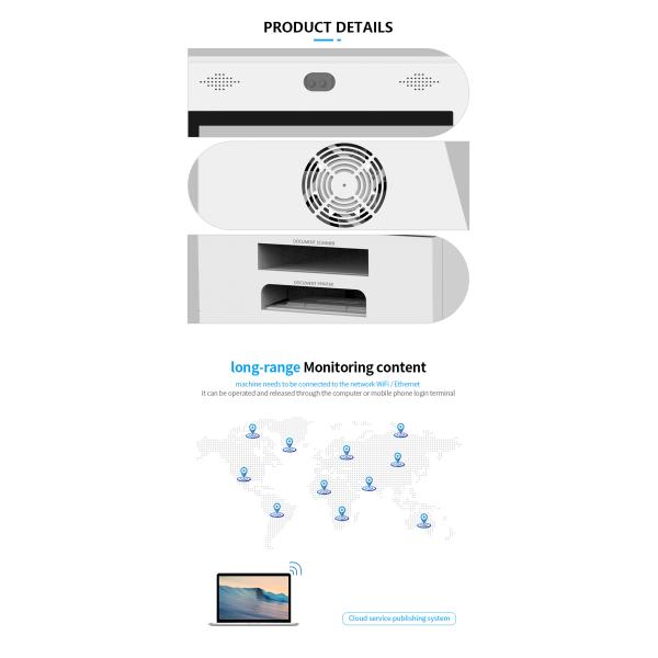 21.5 Inch AIO Touch Screen Self Service Kiosk With Document Scanner
