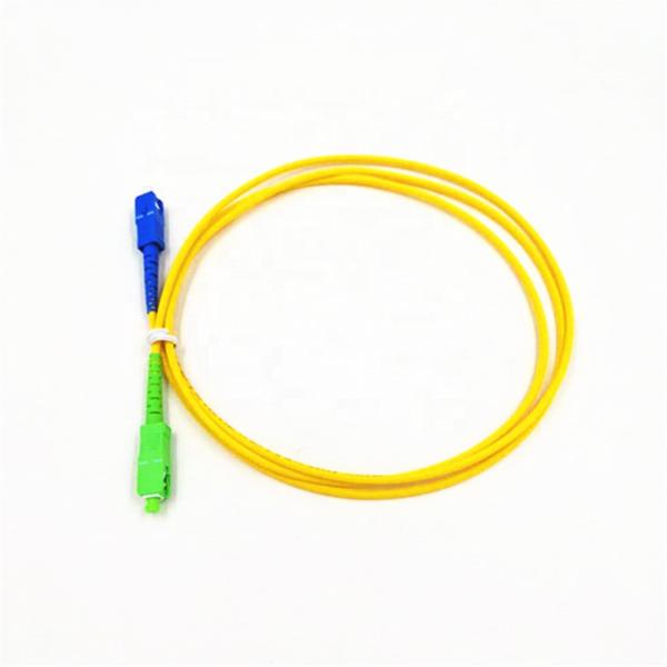 SC / UPC to SC / APC singlemode simplex fiber optic drop cable patchcord customized color