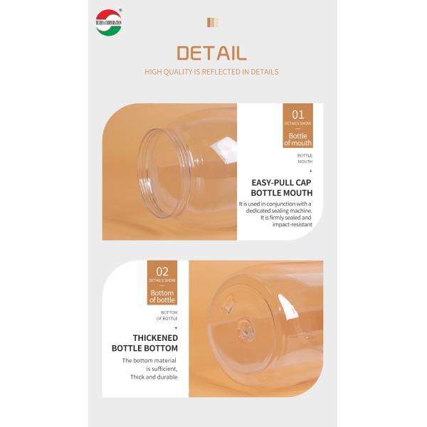 700ml Clear PET Beverage Can for Juice and Soft Drinks