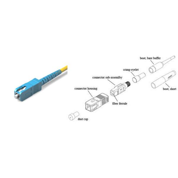 Single Mode SC UPC Simplex Fiber Optic Connector For Fiber Jumpers
