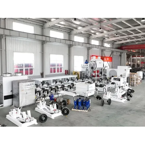 3LPE Coating Pipe Production Line with Medium-Frequency Heating System and Clean Level >=SA2.5 for Powder Coating