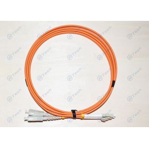 SC - LC Fiber Optic Patch Cable , Multimode Fiber Patch Cord Customized Material