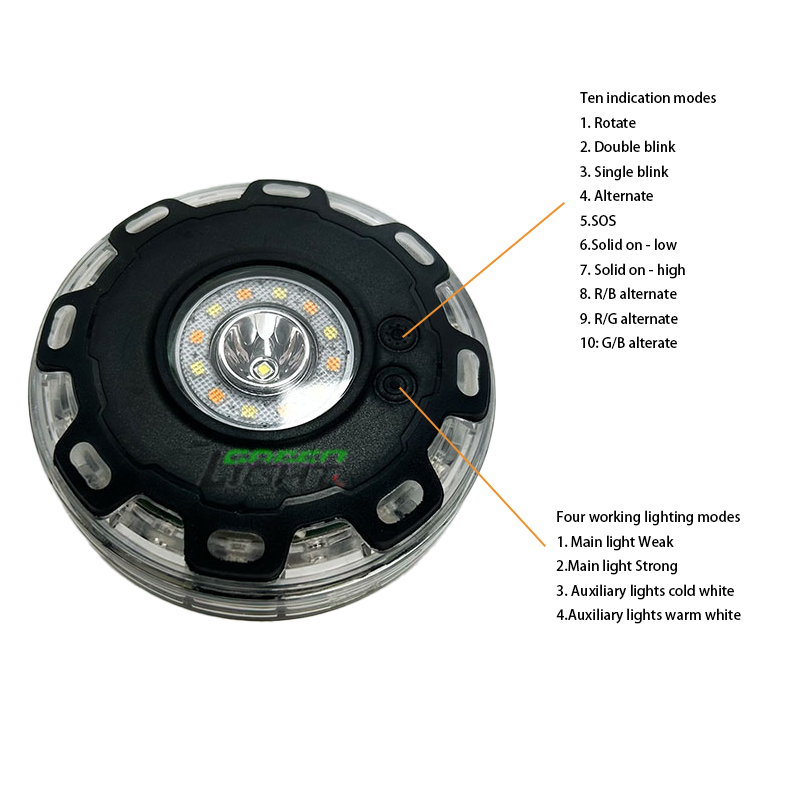 Safety Multi-function LED Work Light Flashing Car Truck Side Flash Light Strobe Warning Lights IP68