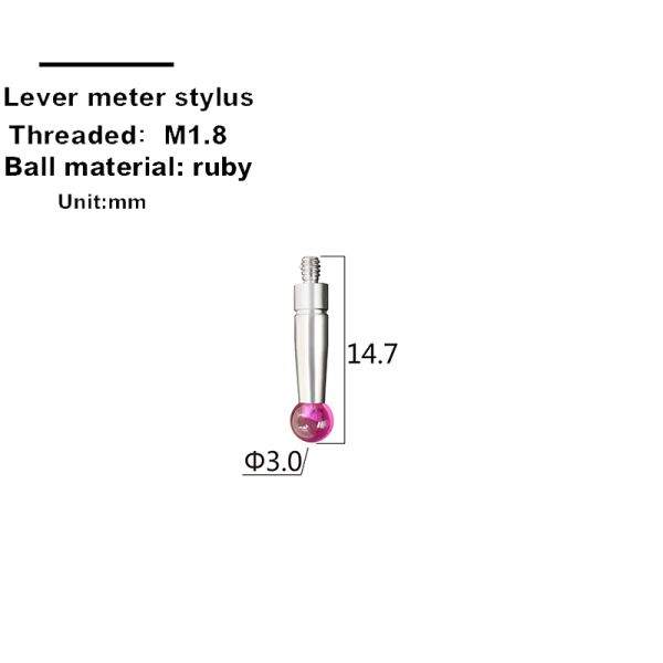 Renishaw M4 3 mm Ruby Ball Stylus Tungsten Carbide Ceramic Stem Ruby Ball Straight Styli for Most Applications