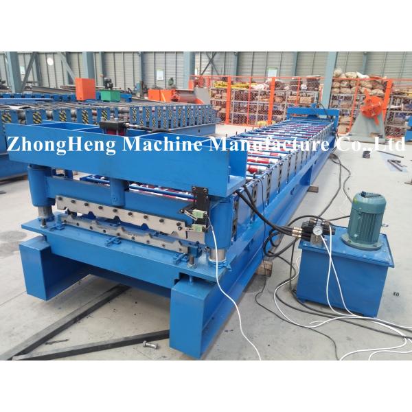 Metal Roofing Tile Roll Forming Machine With Adjustable Feeding Table And Precutter