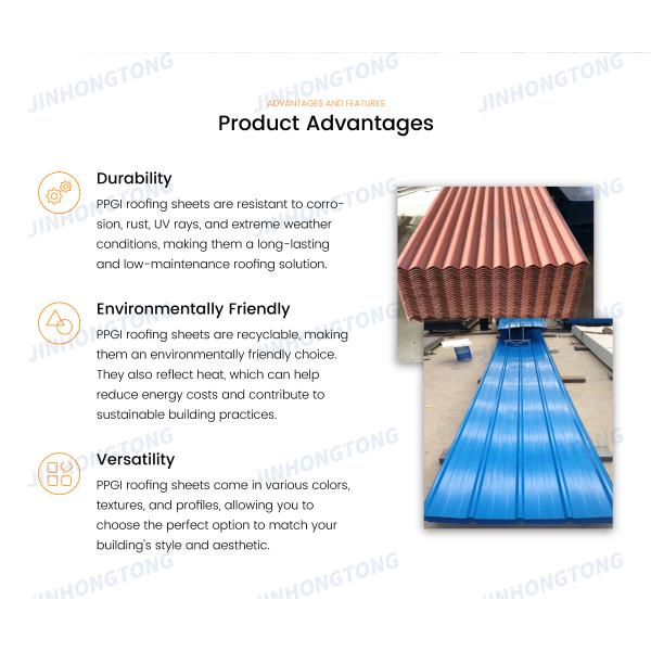 Decoiling Width 500-1000MM Building Construction Material DX51D DX52D SGCC Carbon Steel 20g-275g/m2 Zinc PPGI Roofing Sheets