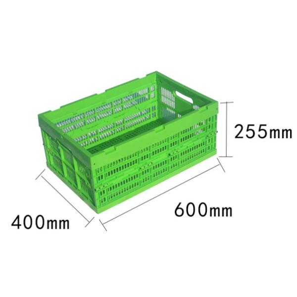 Agricultural Plastic Collapsible Storage Crate Customized 600*400 Mm