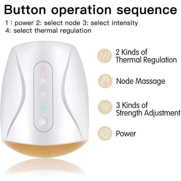 1800mAh Cordless Rechargeable Hand Massager Blood Circulation