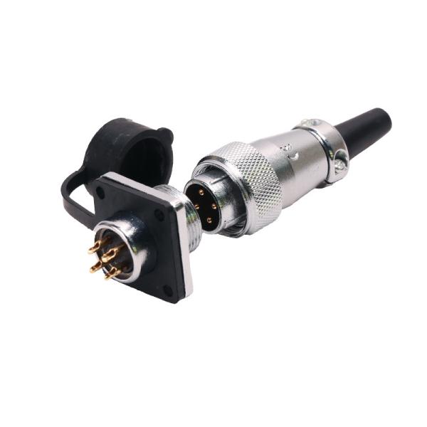 5A 4 Pin Circular Connector Male