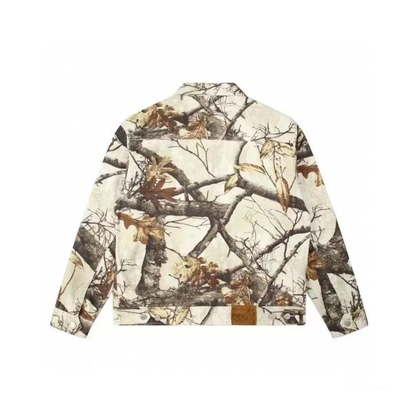 Custom 3D Printed Zip up Camouflage Polyester Wadding Jacket Men's Windproof Canvas Cargo Jacket for Spring Autumn High Street