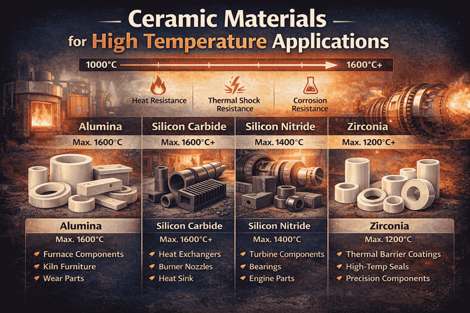High Performance Industrial Technical Ceramic Components Custom Ceramic Parts
