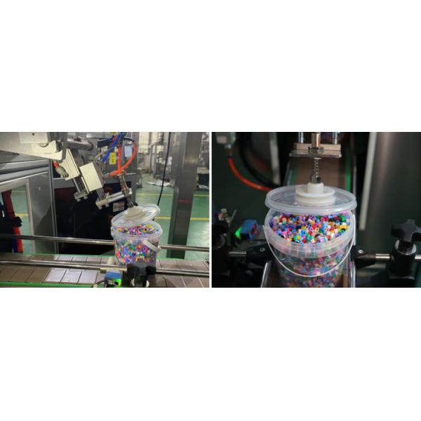 Bottles Detergent Powder Candy Filling Packing Machine Sealing Capping Labeling