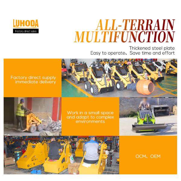 Hot Selling Mini Sliding Loader CE Approved Electric Tracked Skid Steer Loader With Attachments