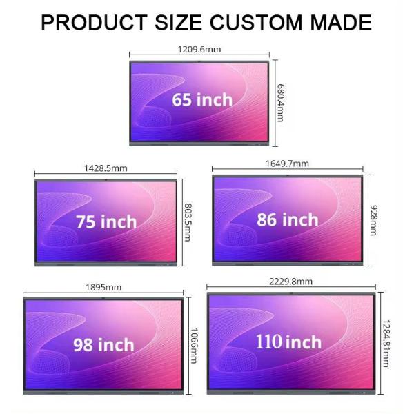 86 Inch 4K HD Response Time Touch Screen Interactive Whiteboard For Conference Rooms