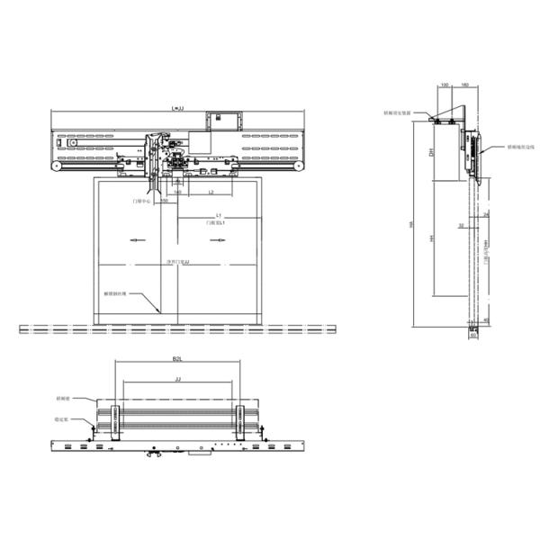 Premium Two Panels Center Opening Elevator Cabin Door Smooth Automatic Operation