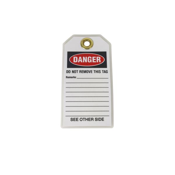 Danger Tag PVC Waterproof Double Side Printed Durable Plastic Tag for Warning