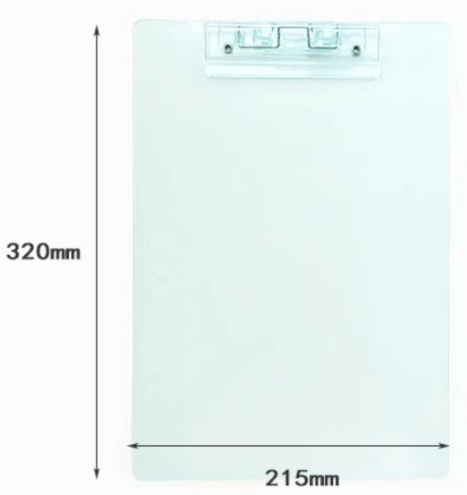 PET material transparent ins wind board clip for A4 file folder, exam papers storage, receipts organization, writing board pad