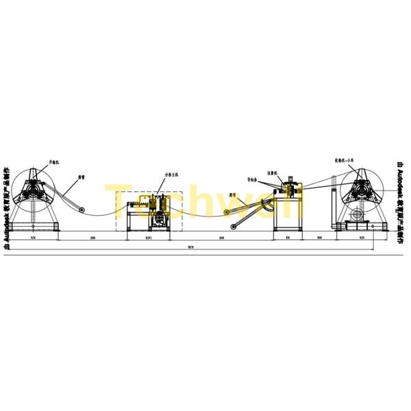 30KW Electric Control System 0.2 - 2.0mm Thickness Simple Slitting Cutting Line