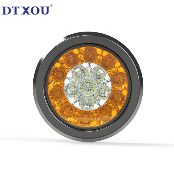 E-MARK DOT Approved 24V LED Truck Light Universal Round Tail Light for Reverse Back up