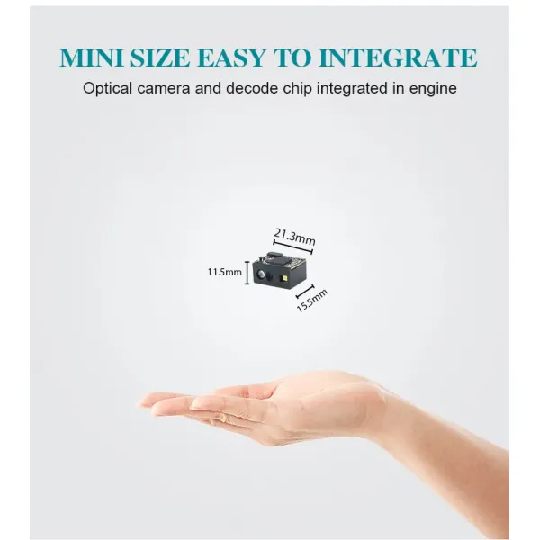 Small High Sensitive 1D 2D Barcode Scanner Module with 300,000 Global Pixel and 640*480 Image Sensor