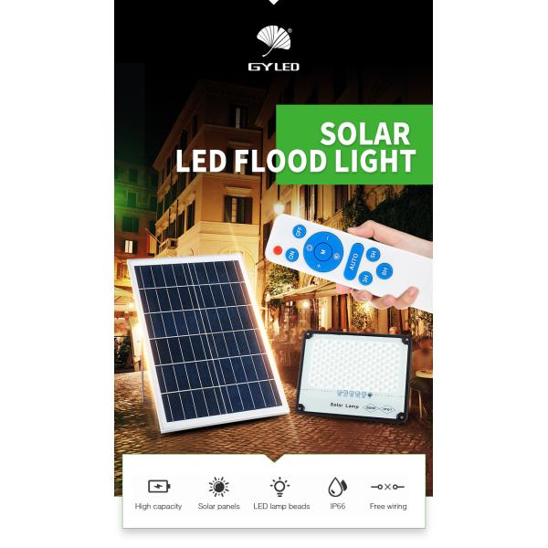 3.2VDC 70w Ip66 Waterproof Solar LED Flood Lights