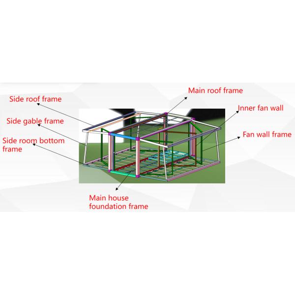 Custom Multiple Sizes Camping Version Expandable Container House for Recyclable Material and Environmental Protection