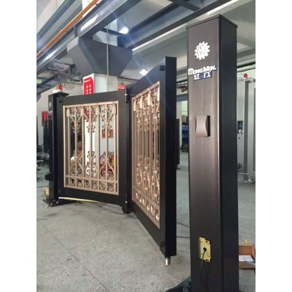 Powder Coated Automatic Swing Bi Folding Gate With Single Arm And Remote Control