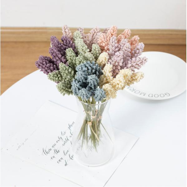 Foam wheat ear lavender wedding simulation bouquet, artificial handcrafted artificial flowers, cross-border plant decoration, photo props