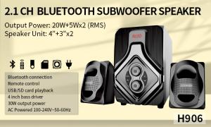 Quality Trendy  20W 2.1 Channel Speaker With Subwoofer Frequency Response 20Hz-20KHz for sale