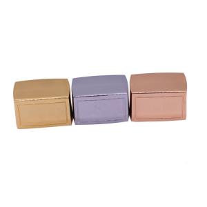 Quality Small Size Various Colors Perfume Bottle Tops Zinc Alloy Square Perfume Cover for sale