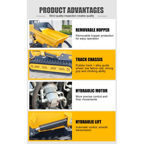 500kg Self-loading Track Dumper Mini Dumper Agricultural Dumper Construction Machine