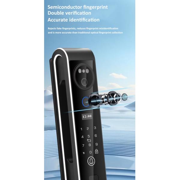 S666max 3D Face ID Recognition Door Lock With Video Calling Card Key Code Multi-unlock Ways
